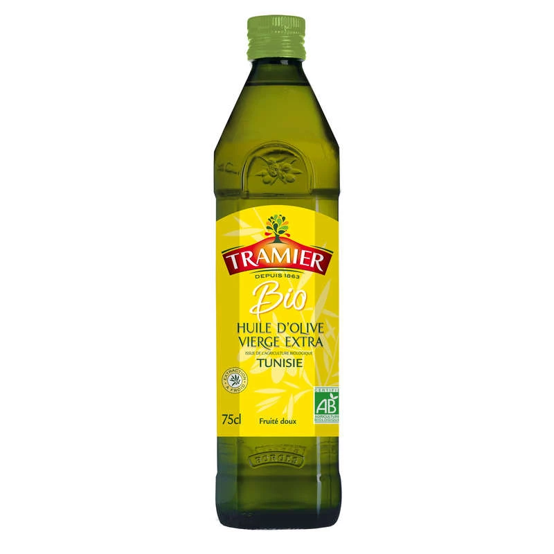 Organic extra virgin olive oil 75cl - TRAMIER