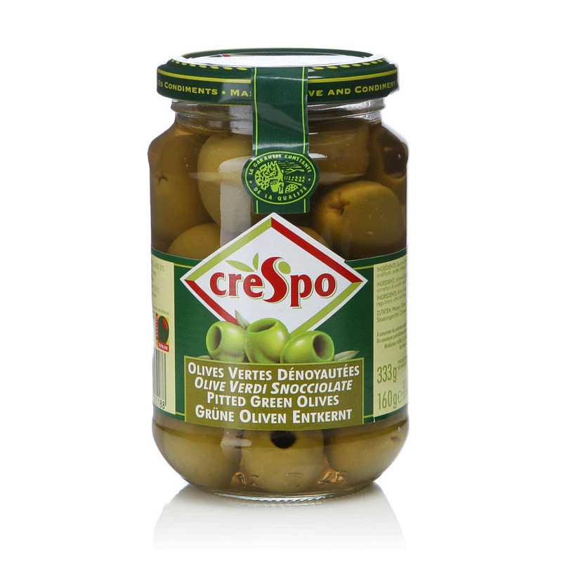 Olives Vertes Dénoyautées, 160g - CRESPO