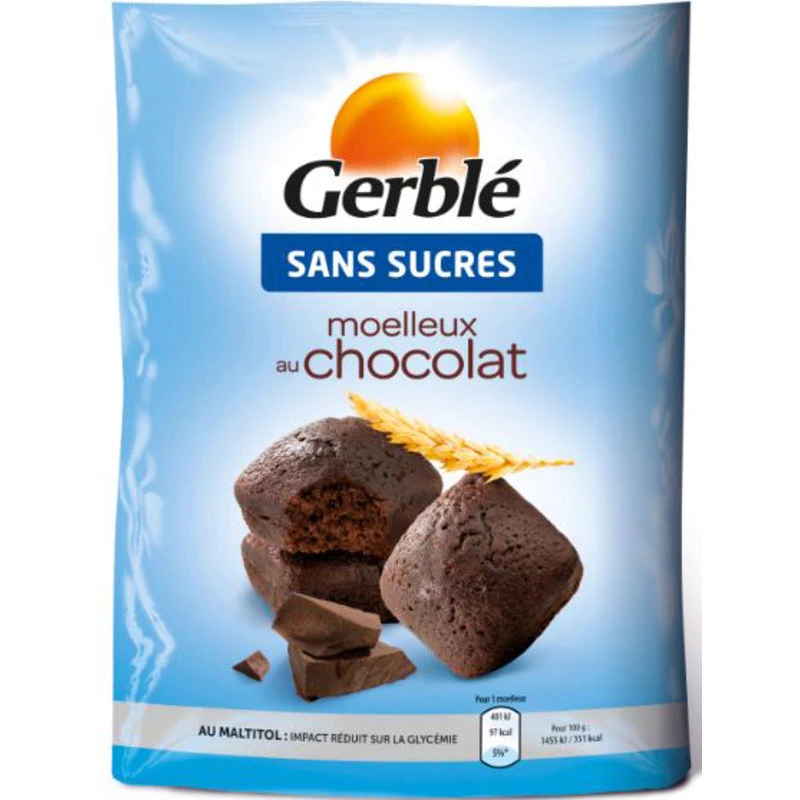 Moelleux au chocolat sans sucres 196g - GERBLE