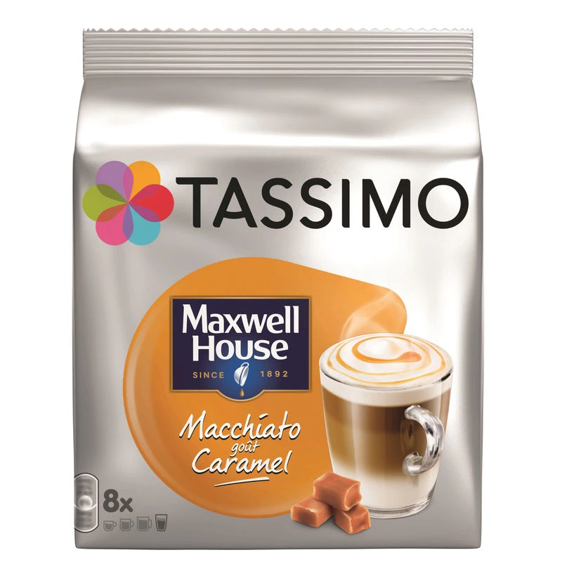 Macchiato Goût Caramel Maxwell House X8 Dosettes 268g - TASSIMO