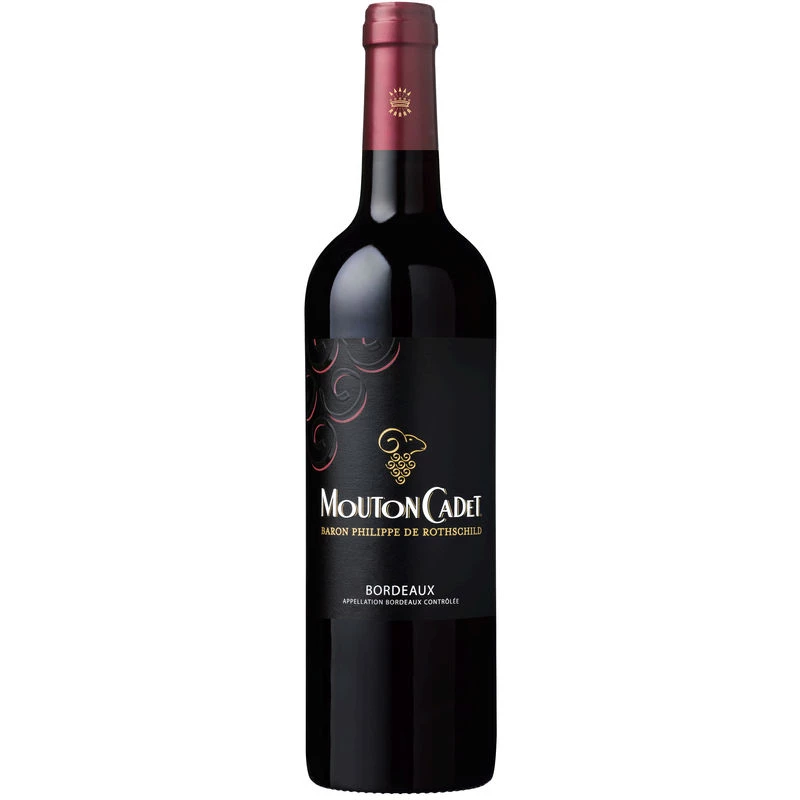 Vin rouge Bordeaux, 75 cl - MOUTON CADET