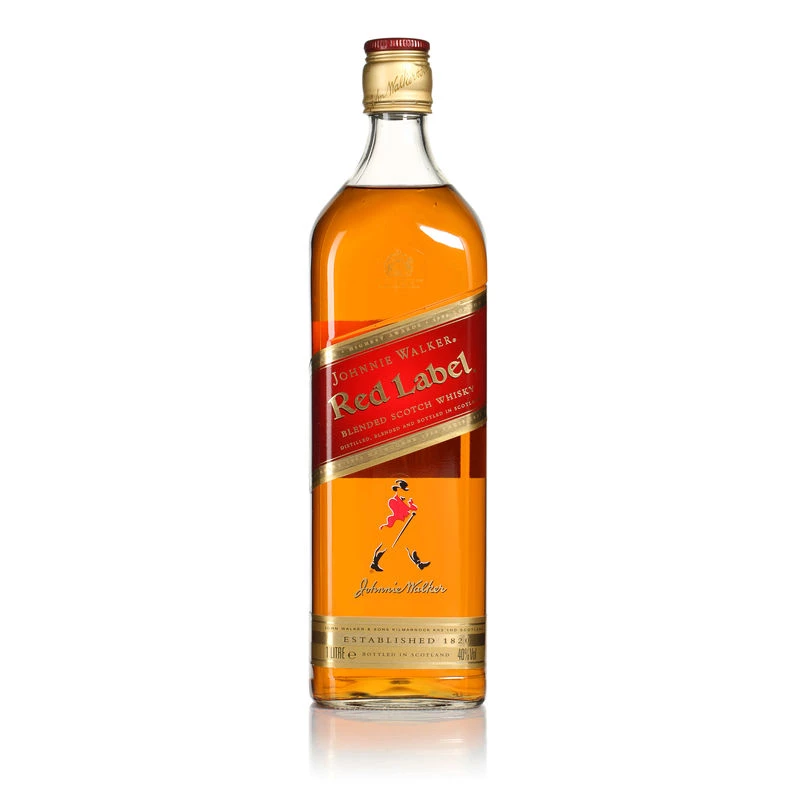 Whisky Red Label blended Scotch, 40°, bouteille de 1l, JOHNNY WALKER