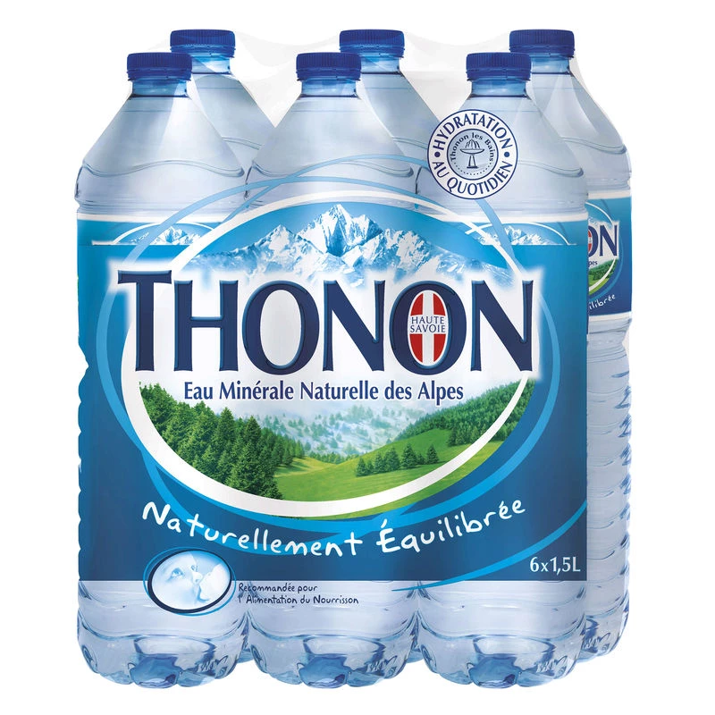 Natural mineral water 6x150cl - THONON
