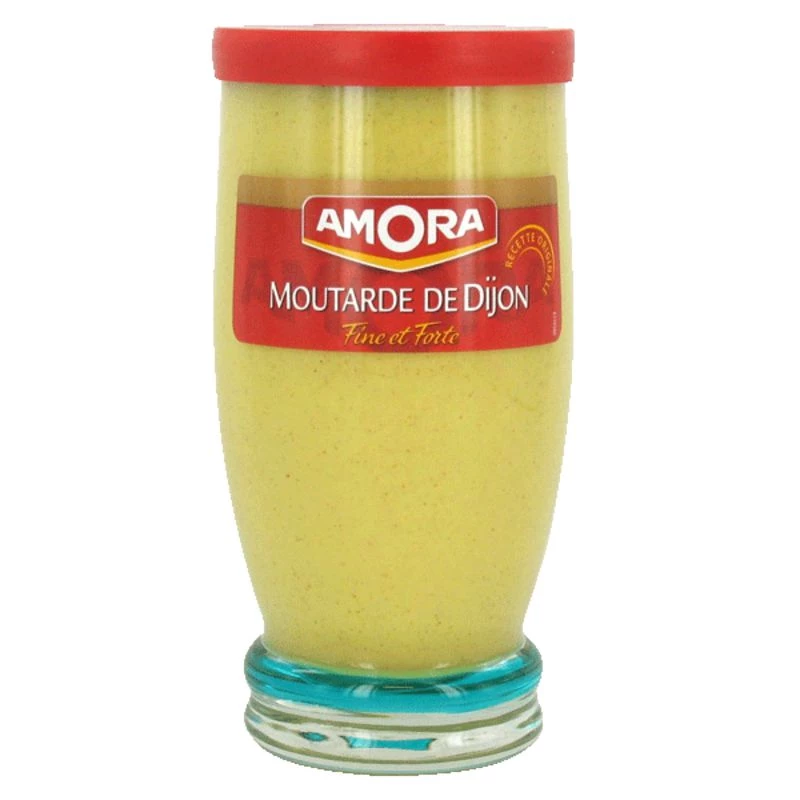moutarde de Dijon fine et forte verre long 300g - AMORA