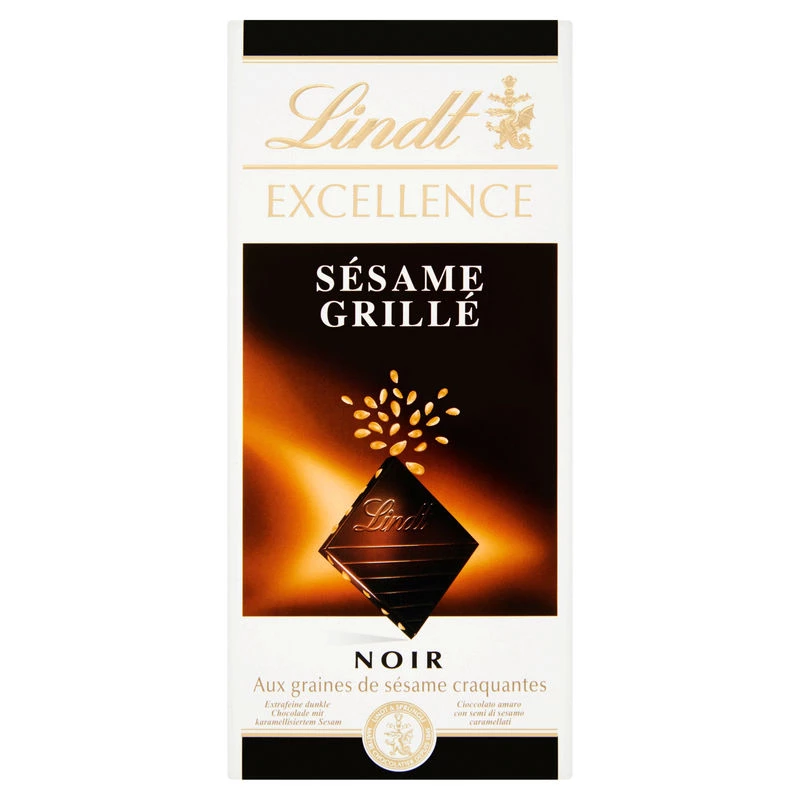 Excellence Noir Sésame Grillé Tablette 100 G - LINDT