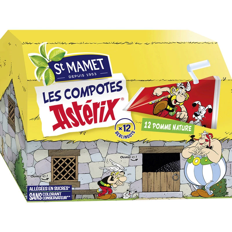 Compotes pomme nature 12x100g - ST MAMET