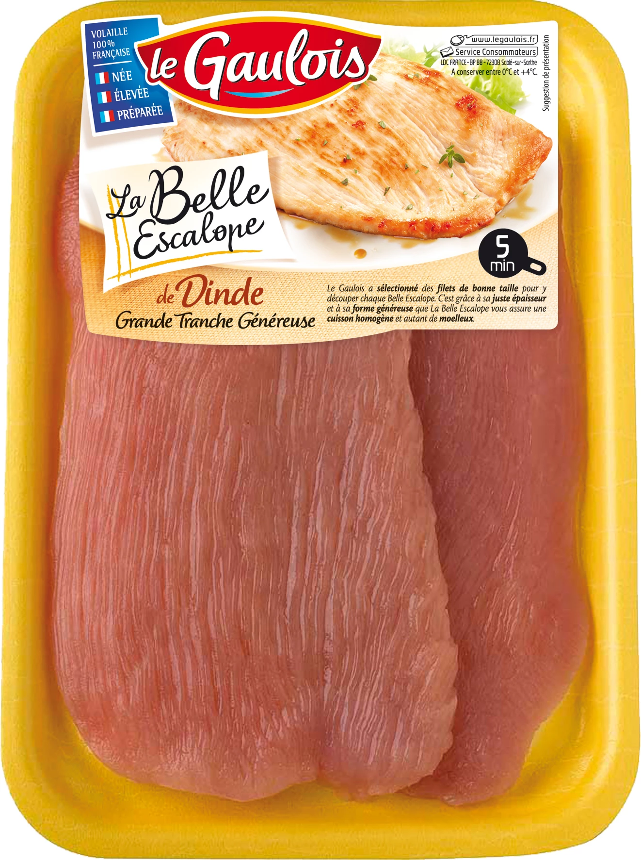Belle Escalope de Dinde, 240g - LE GAULOIS