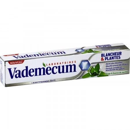 Отбеливающая зубная паста и растения 75мл - VADEMECUM