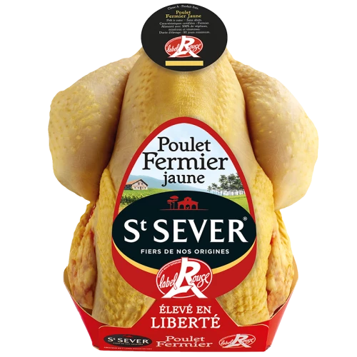 Poulet Fermier Jaune Prêt à Cuire Sans Abat Label Rouge 1,4kg - ST SEVER