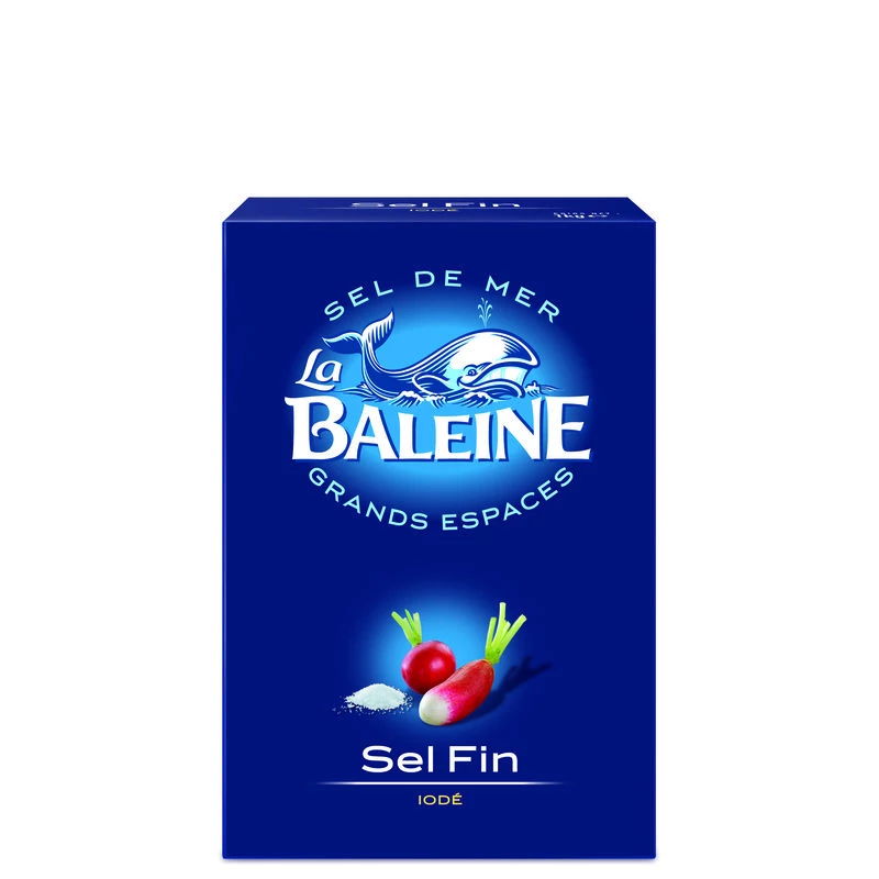 Соль мелкая йодированная 1кг - LA BALEINE