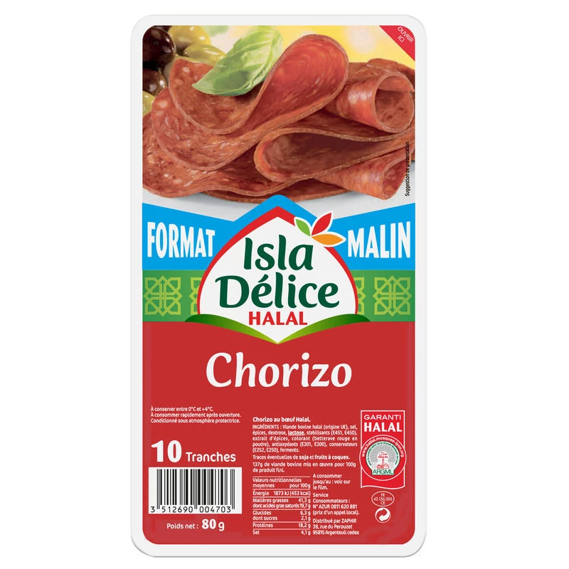Chorizo 10 Tranche 80g