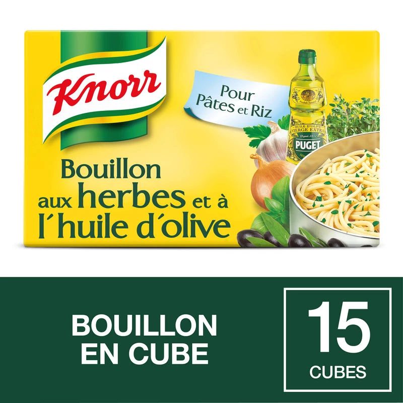 Bouillon pour Pâtes & Piz aux Herbes & à l'Huile d'Olive, 15X10g  - KNORR