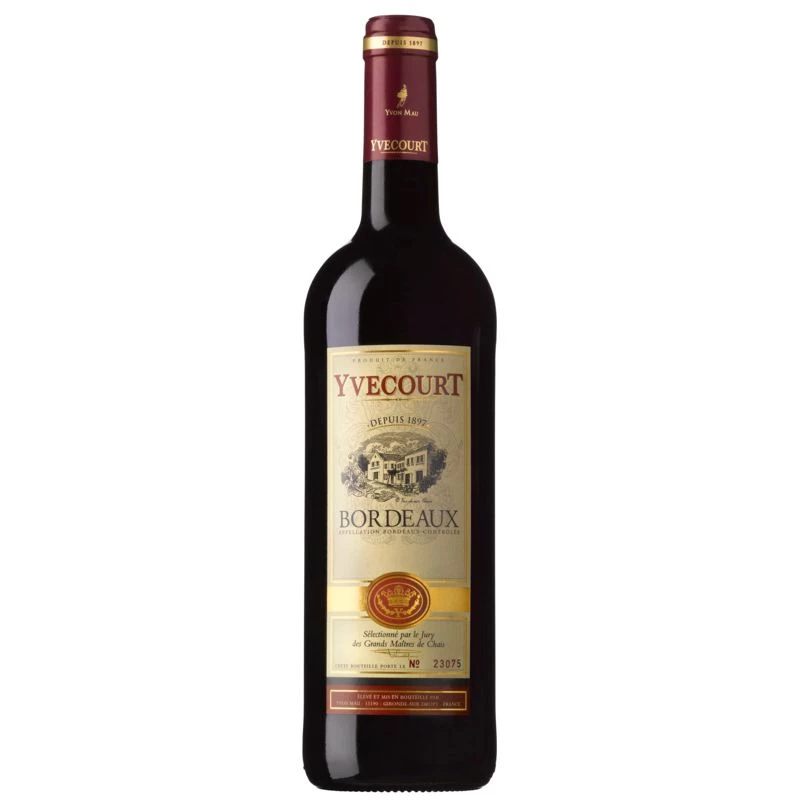 Vin rouge Bordeaux, 75cl - YVON MAU YVECOURT