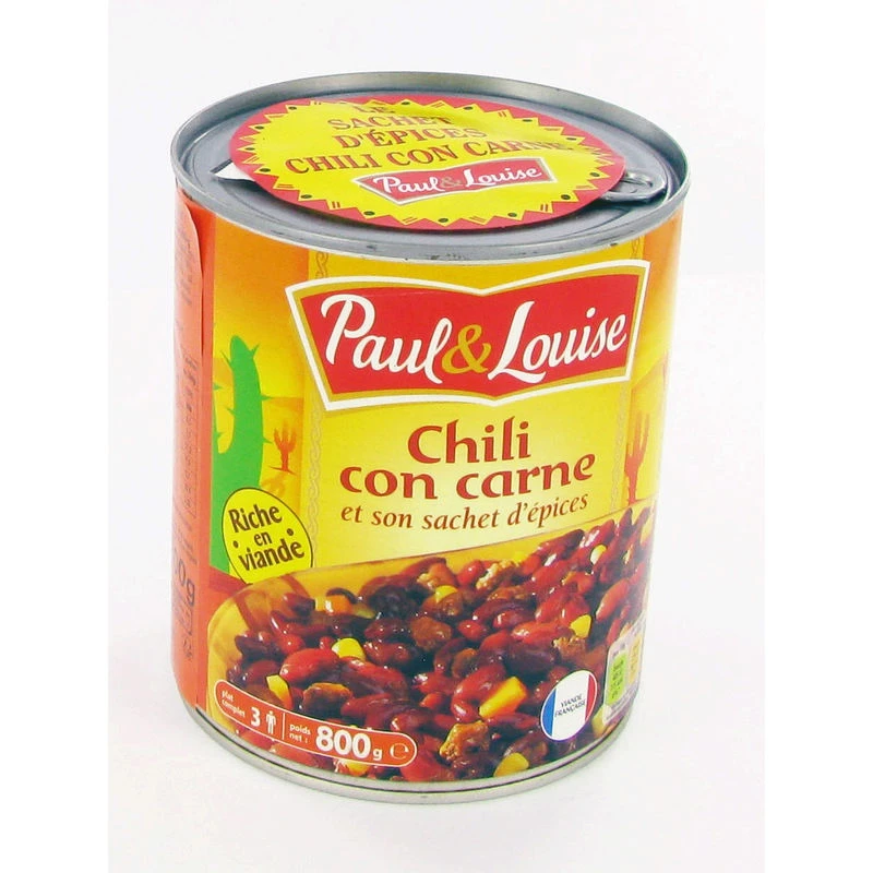 Chili Con Carne Piatto Pronto, 800g - PAUL & LOUISE