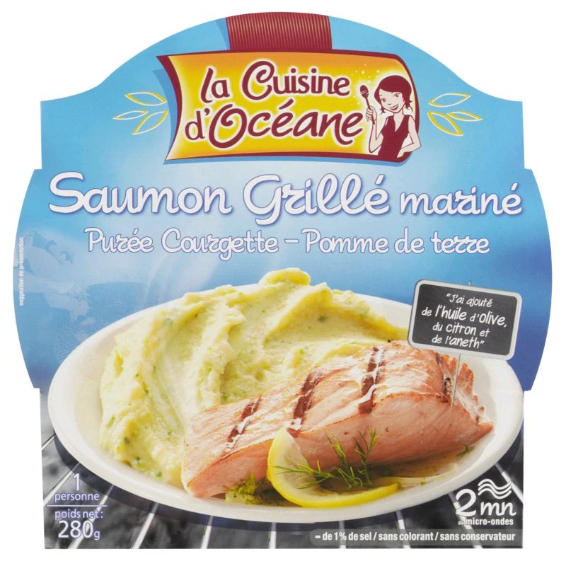 Purea di salmone e zucchine grigliate e marinate 280g - LA CUISINE D'OCÉANE