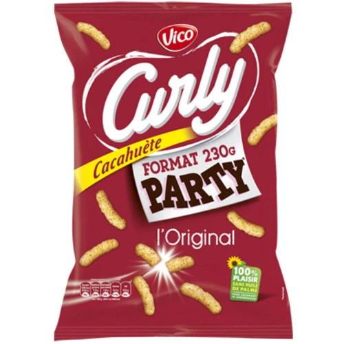 Chips Cacahuète Party, 230g - CURLY