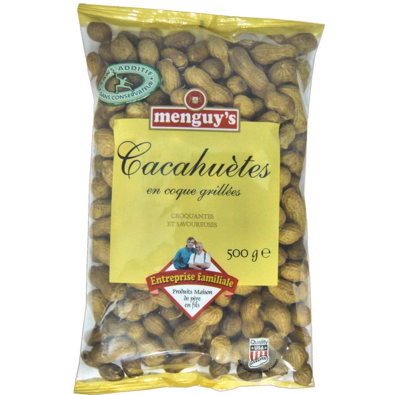 Cacahuètes en coque 500g - Menguy's