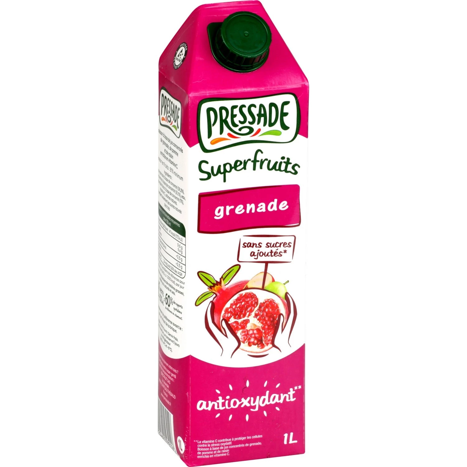 Boisson grenade antioxydant sans sucres ajoutés 1L - PRESSADE