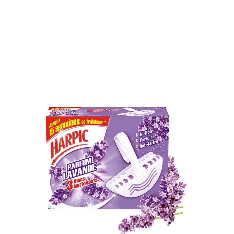 Lavendel toiletblokken x3 - HARPIC