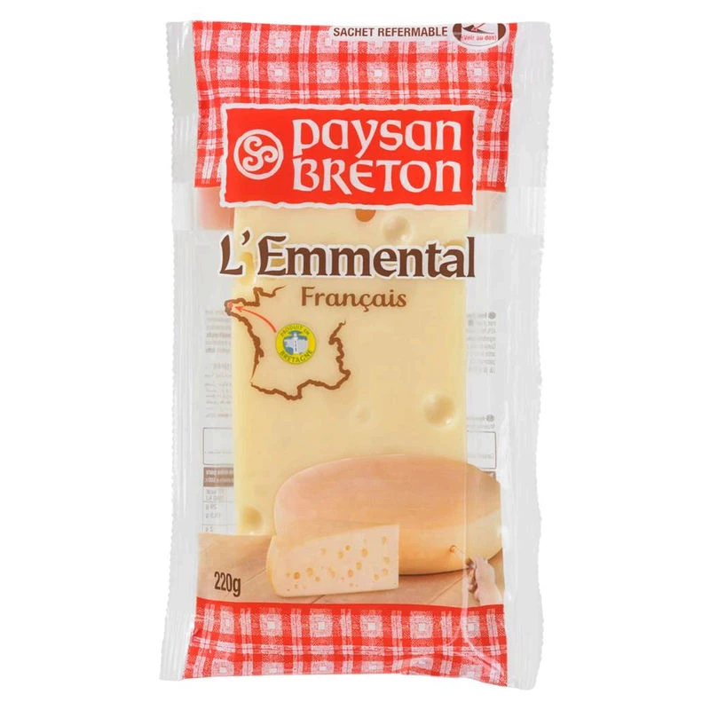 Fromage Emmental 220g - PAYS BRETON
