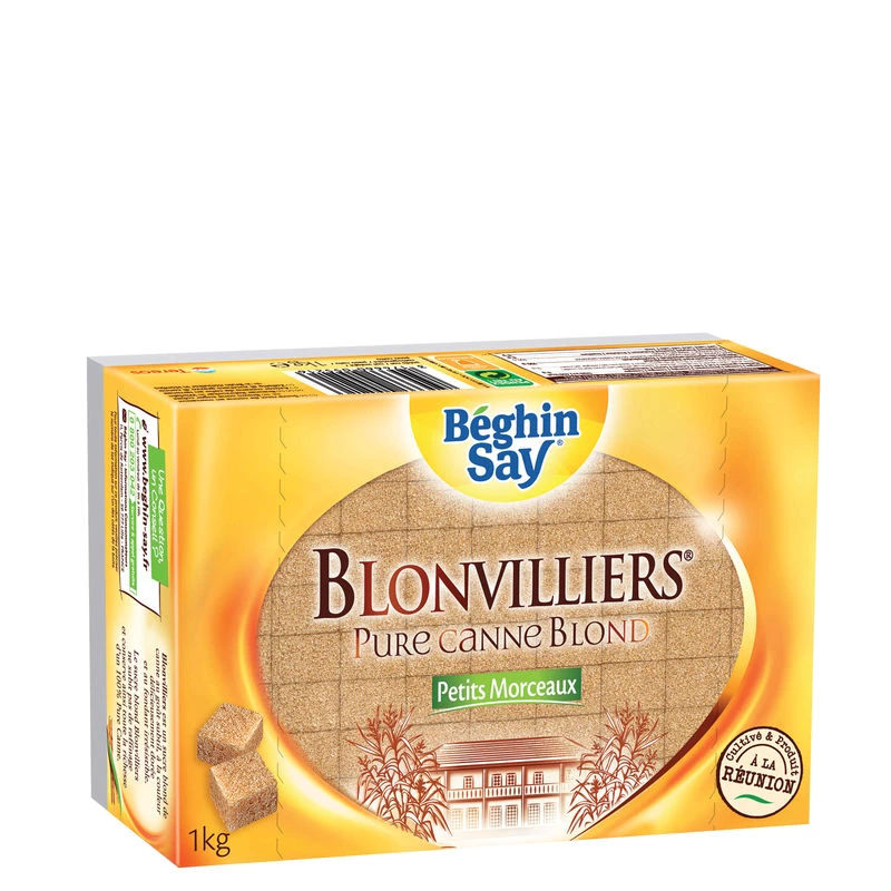 Blonvilliers sucre de canne en morceaux 1kg - BEGHIN SAY