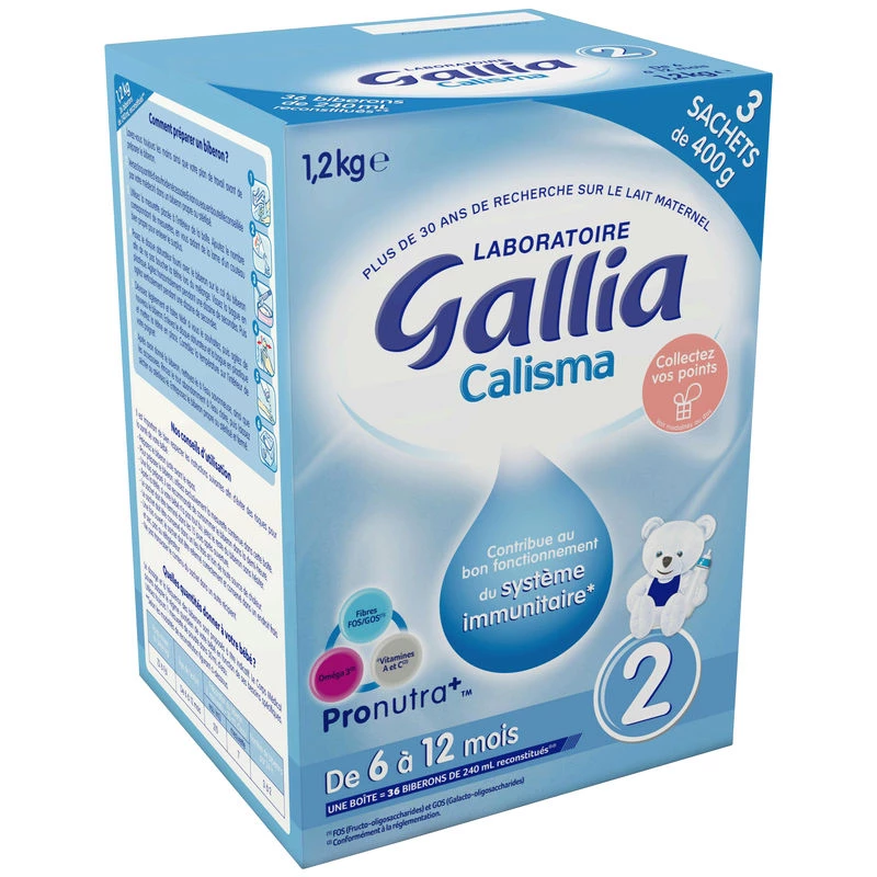 Lait en poudre Calisma 2ème âge 3x400g - GALLIA