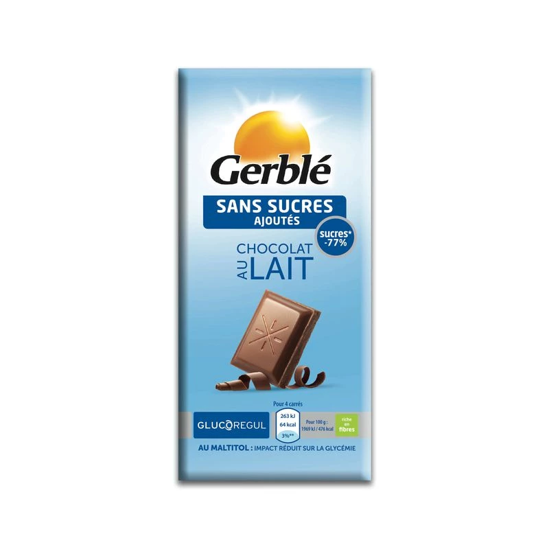 Chocolat Lait Gluco-reg 80g