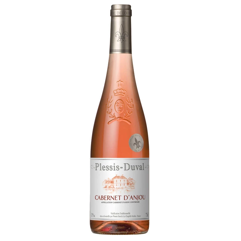 Vin Rosé Cabernet d'Anjou AOP, 11°, 75 cl - PLESSIS DUVAL