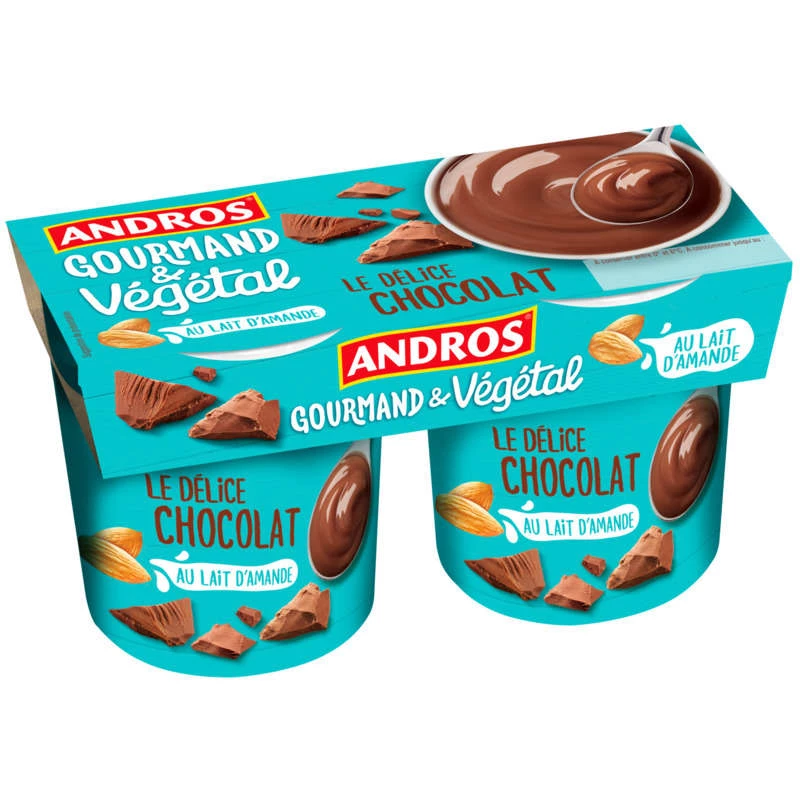 Andros Delice Chocolat 2x120g