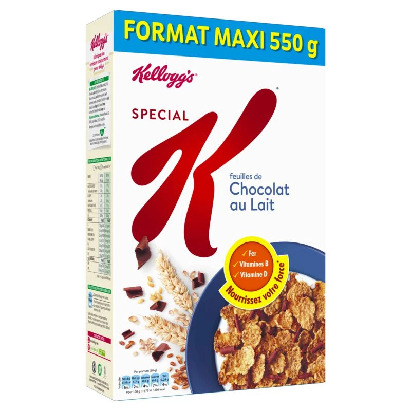 chocolate ao leite especial K 550g - KELLOGG'S