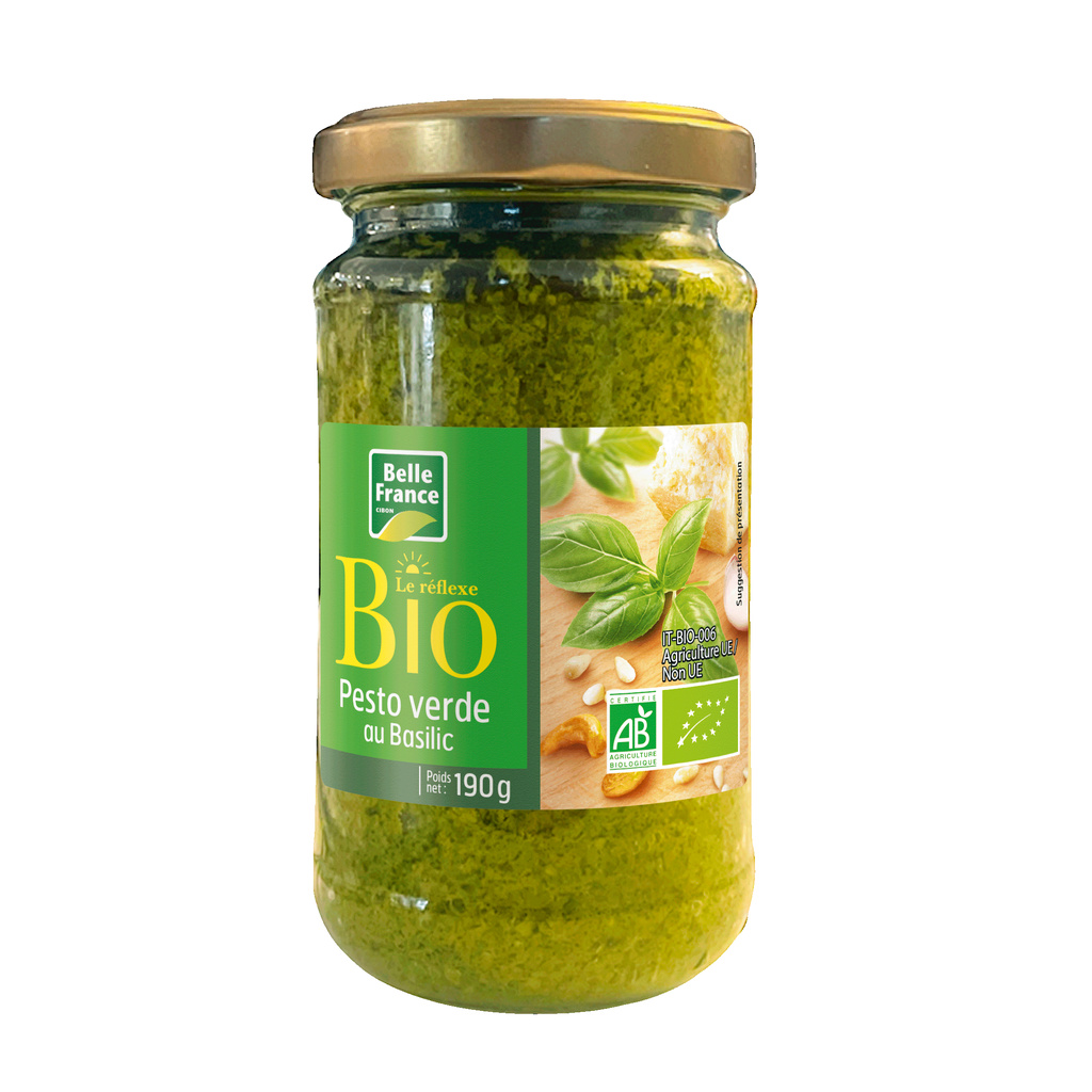 Belle France Sauce Pesto Vert Bio Bocal 190g - BELLE FRANCE