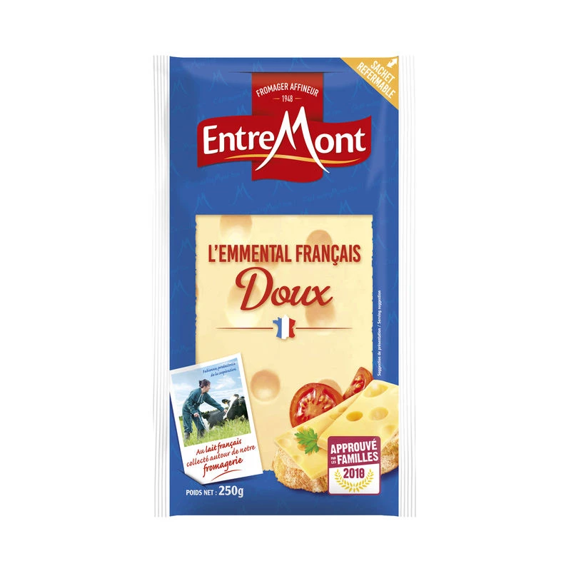 Fromage Emmental français doux 250g - ENTREMONT