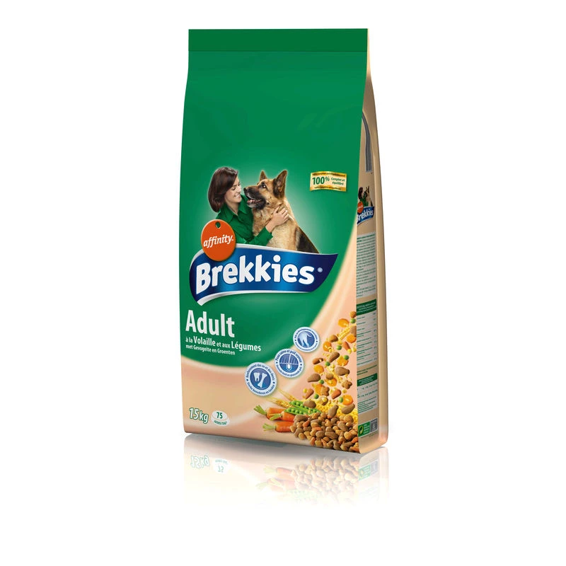 Croquettes pour chiens multicroc volaille 15 kg - BREKKIES