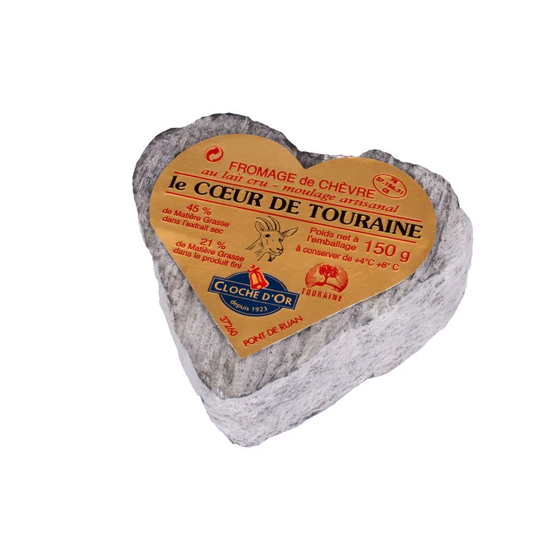 Fromage de Chèvre le Coeur de Touraine AOP  150g - CLOCHE D'OR
