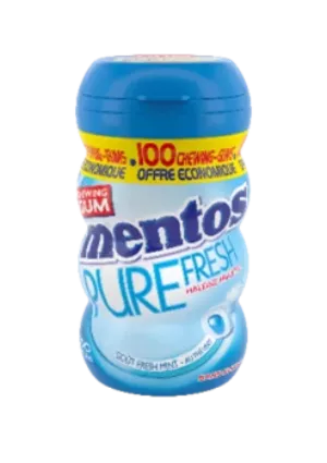 Chewing gum pure fresh goût fresh mint sans sucres x100 - MENTOS