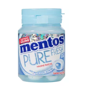 Kẹo Cao Su Tươi Nguyên Chất Vị Bạc Hà Không Đường X30 - MENTOS