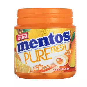 Pure Fresh Tropical Bottiglia da 50 confetti senza zucchero - MENTOS