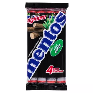 Multipack Bonbons Rouleaux Parfum Réglisse; x4 - MENTOS