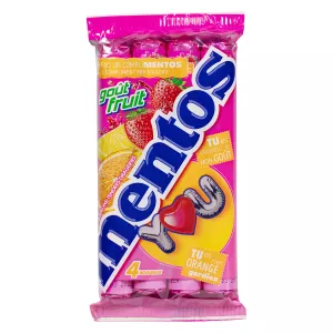 Caramelle Profumate Alla Frutta Confezione Multipack da 4 Rotoli da 38g - MENTOS