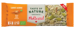 Barra de Cenoura e Amêndoa Bio 40g - TASTE OF NATURE