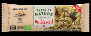 Barretta Biologica Alla Vaniglia E Noci 40g - TASTE OF NATURE