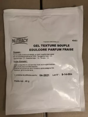 Eau Gélifiée édulcorée Fraise En Sachet 40 G - Nutracy