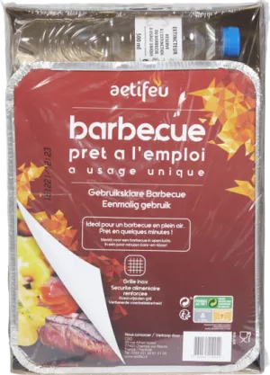 Barbecue à Charbon De Bois Jetable à Usage Unique Pret à L'emploi - Actifeu