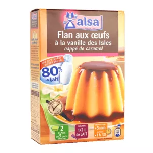 Préparation flan aux œufs/ vanille des Isles/ caramel 250g - ALSA