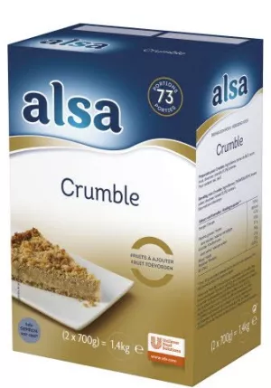 Alsa Préparation Pour Crumble 1,4kg 73 Portions