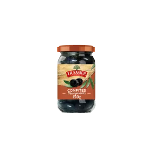 Olives negros Dénoyalées confitados, 150G - TRAMIER