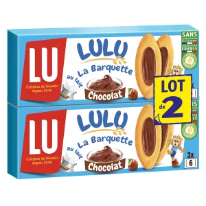 Bánh quy sô cô la La Barquette Lulu 2x120g - Lu