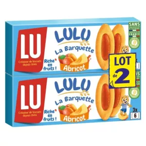 Biscuits à l'abricot La Barquette Lulu 2x120g - LU
