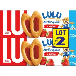 Biscotti alla fragola La Barquette Lulu 2x120g - LU