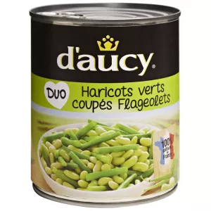 Daucy Haricots verts et flageolets 490g